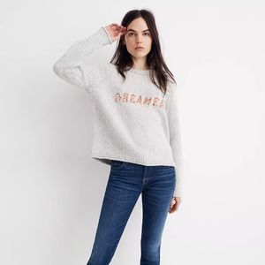 Madewell Dreamer Embroidered Keaton Pullover Sweater